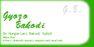 gyozo bakodi business card