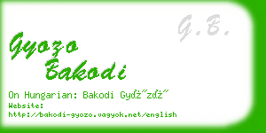 gyozo bakodi business card